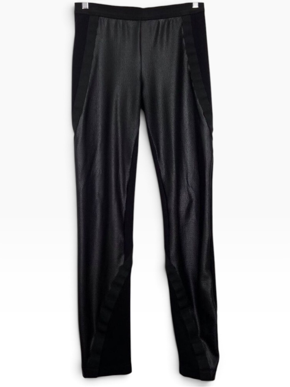 BCBGMAXAZRIA LANDYN faux Leather black pants stretchy material bikercore medium